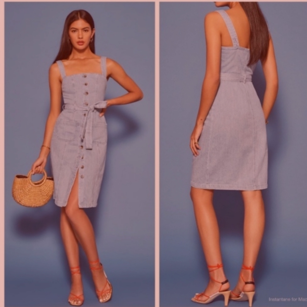 Reformation Farrah Organic Cotton Dress Size 8